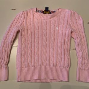 Girls Polo pink sweater